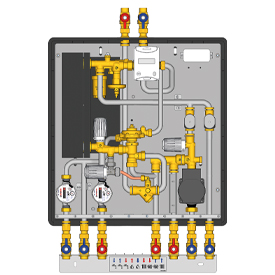 GE556SMSTDHT Module thermique d'appartement alimentation par le haut pour chauffage double circuit