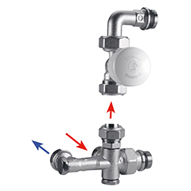 R436-MTG Robinet monotube à 4 voies