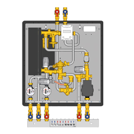 GE556SM_STHT Module thermique d'appartement alimentation par le haut pour chauffage basse température