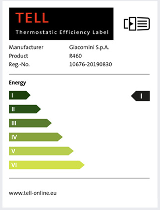 Etichetta TELL (Thermostatic Efficiency Label) 