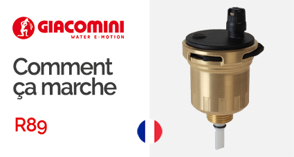 R89 | Purgeur d'air automatique haute performance avec filtre intégré et purge vertical 🇫🇷 GIACOMINI
