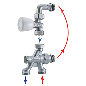 R436-2TG Robinet monotube à 4 voies