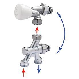 R436TG Robinet monotube à 4 voies